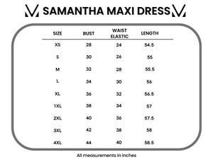 Michelle Mae Samantha Maxi Dress - Black Leaves