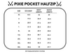 Michelle Mae Pixie Pocket Halfzip Hoodie - Light Grey