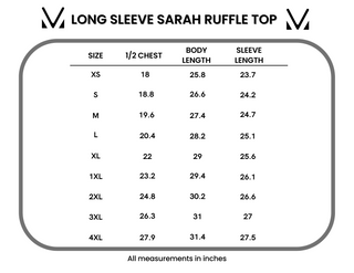 Long Sleeve Sarah Ruffle - Olive