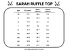 Michelle Mae Sarah Ruffle Top - Ivory Floral FINAL SALE