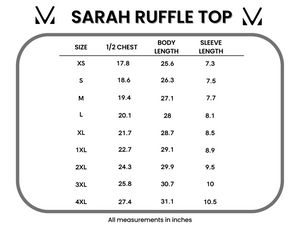 Michelle Mae Sarah Ruffle Top - Hot Pink