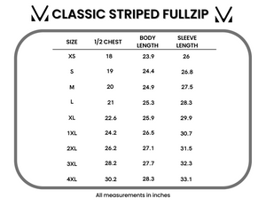 Michelle Mae Classic Striped FullZip - Mint