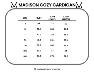 Madison Cozy Cardigan - Stormy Clouds