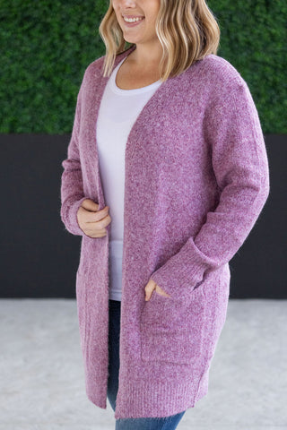 Madison Cozy Cardigan - Frosted Berry