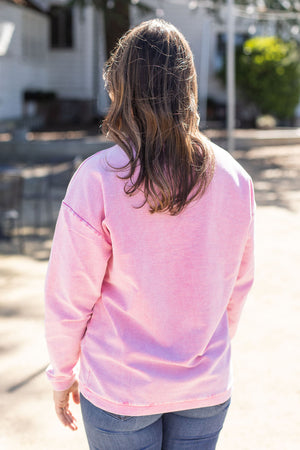Michelle Mae Catherine Corded Pullover - Pink Sands