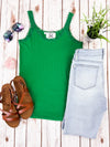 Michelle Mae Lexi Lace Tank - Green