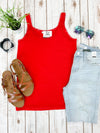 Michelle Mae Lexi Lace Tank - Red