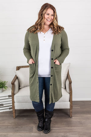 Michelle Mae Colbie Cardigan - Olive