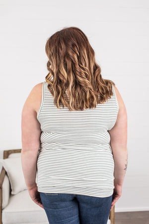 Michelle Mae Addison Henley Tank - Ivory and Black Stripes - Ella Lane Our is the softest base layering piece you’ll