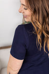Michelle Mae Brinley Button Top - Navy