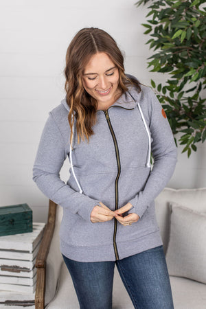 Michelle Mae Classic FullZip - Grey - Ella Lane This fullzip sweatshirt is made with your favorite, triple-stretch