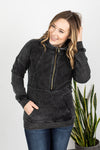 Michelle Mae Vintage Wash HalfZip - Black - Ella Lane This vintage wash halfzip is beyond soft and the fit perfect!