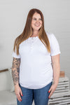 Michelle Mae Brinley Button Top - White
