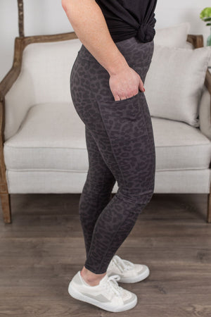 Michelle Mae Athleisure Leggings - Charcoal Leopard Get ready for your new favorite athleisure leggings EVER! We’ve
