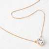 Kenna Jean Necklace - Ella Lane Clear crystal on gold chain. Stainless Steel. 15.75”-17.75” adj. 0.01 oz.