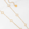 Addie Necklace - Ella Lane Stainless steel gold star cut outs on chain. 18 - 20.75 adj.