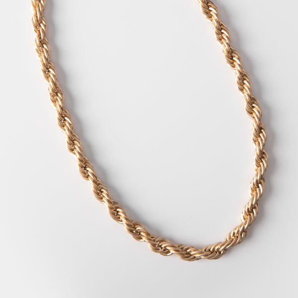 Chicago Necklace - Ella Lane Thick twisted gold chain. 20- 23 adj. 3.7 oz.