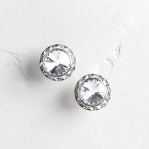 Scout Earrings - Ella Lane Clear crystals set in silver..75 0.1 oz.