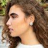 Scout Earrings - Ella Lane Clear crystals set in silver..75 0.1 oz.