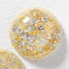 Rowan Estelle Earrings - Ella Lane Beautiful stud earring with gold and silver flakes. 0.75 stud. 0.1 oz.