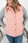 Michelle Mae Remy Zip Up Vest - Heathered Pink - Ella Lane We are excited to announce our new vest style, the Remy!