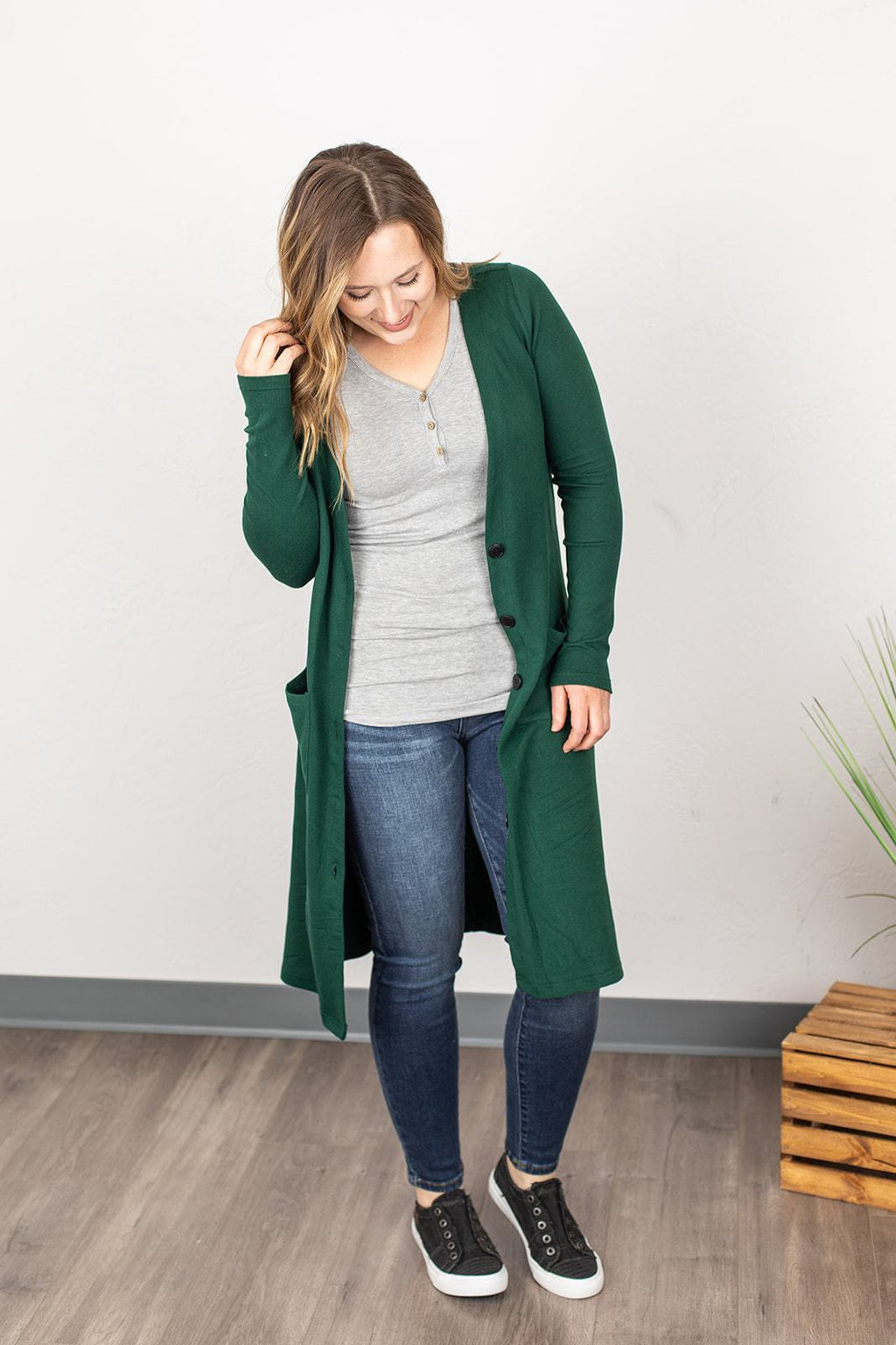 Michelle Mae Colbie Cardigan - Evergreen