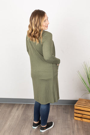 Michelle Mae Colbie Cardigan - Olive