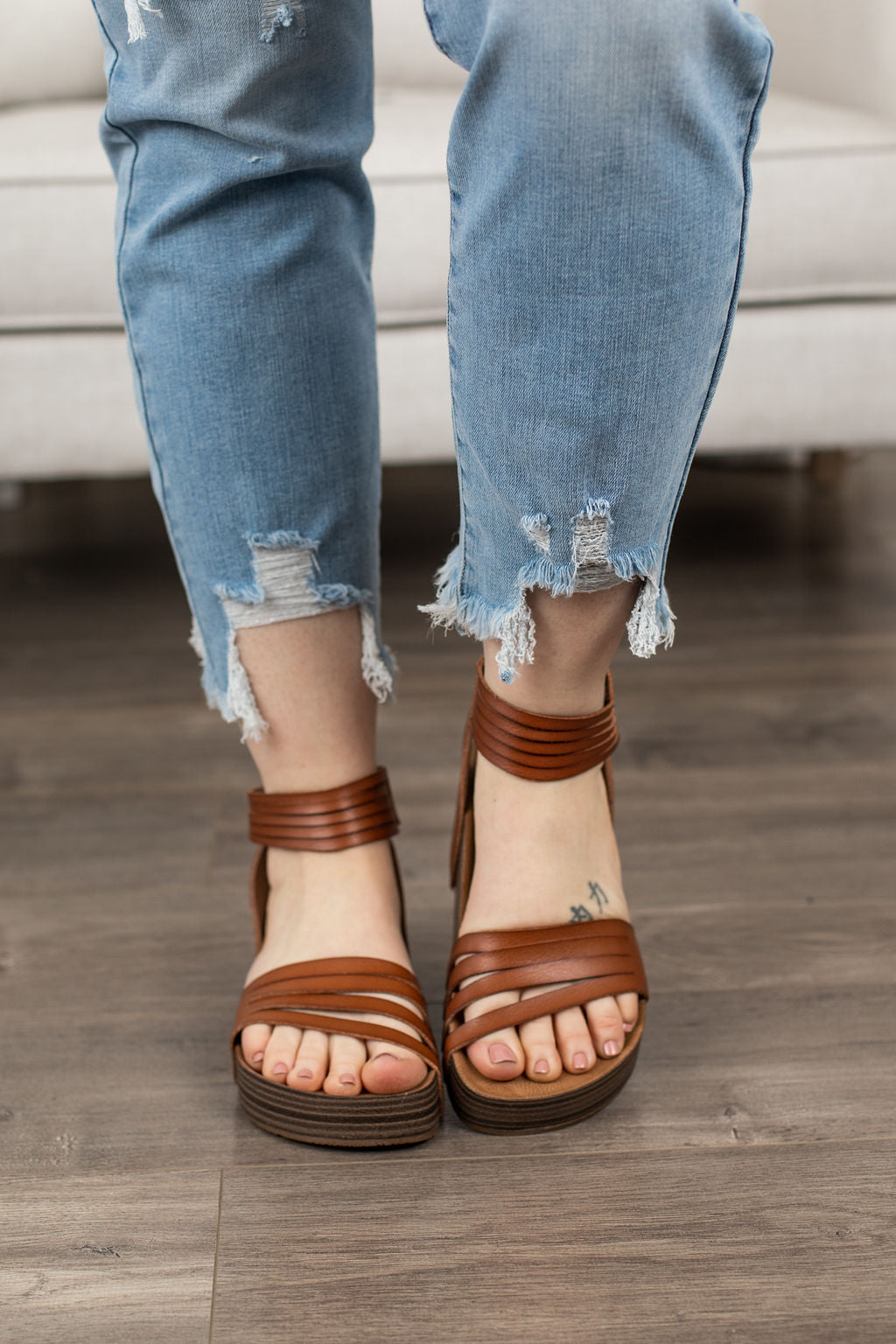 Blowfish Malis Wood Dyecut Sandal- FINAL SALE