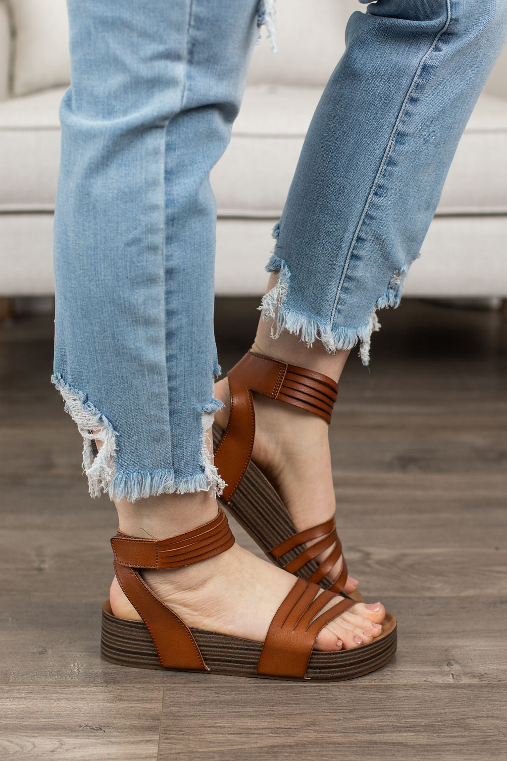 Blowfish Malis Wood Dyecut Sandal- FINAL SALE