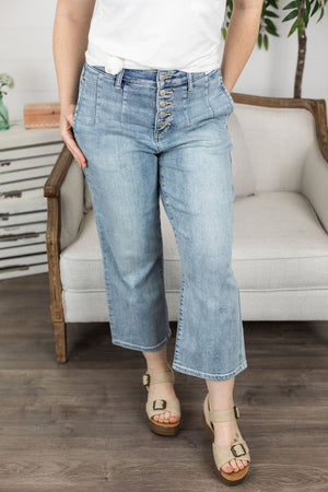 JB Stella High Waist Vintage Wash Crop Jeans- FNIAL SALE