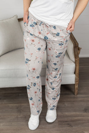 Michelle Mae Cloud Lounge Pants - Grey Floral