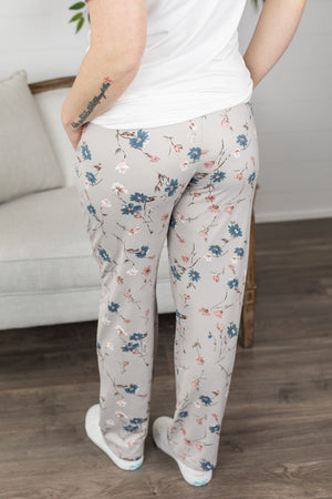 Michelle Mae Cloud Lounge Pants - Grey Floral