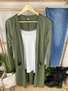 Michelle Mae Colbie Cardigan - Olive