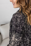 Michelle Mae Amber Acid Wash Button Top