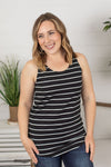 Michelle Mae Tiffany Tank - Black with White Stripes Meet Tiffany! She’ll quickly become one of your favorite and go-to