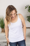 Michelle Mae Lexi Lace Tank - White - Ella Lane Your favorite fabric from our best-selling Addison is back...and now in