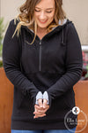 Michelle Mae Classic Halfzip Hoodie - Black