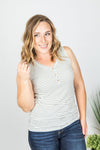 Michelle Mae Addison Henley Tank - Ivory and Black Stripes - Ella Lane Our is the softest base layering piece you’ll