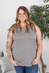 Michelle Mae Tiffany Tank - Grey - Ella Lane Meet Tiffany! She’ll quickly become one of your favorite and go-to tanks