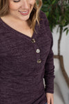 Michelle Mae Brittney Button Sweater - Purple