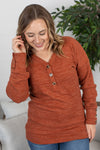 Michelle Mae Brittney Button Sweater - Pumpkin