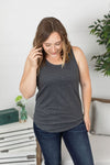 Michelle Mae Tiffany Tank - Charcoal - Ella Lane Meet Tiffany! She’ll quickly become one of your favorite and go-to