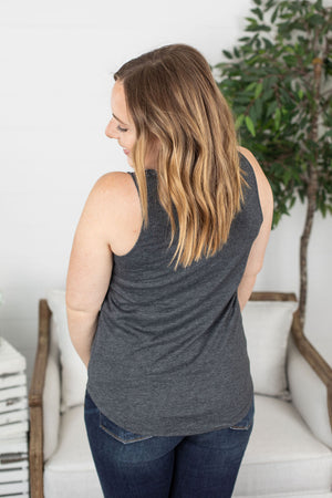 Michelle Mae Tiffany Tank - Charcoal - Ella Lane Meet Tiffany! She’ll quickly become one of your favorite and go-to