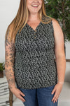 Michelle Mae Addison Henley Tank - Black and White Leopard - Ella Lane Our is the softest base layering piece you’ll