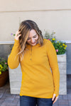 Michelle Mae Harper Long Sleeve Henley - Mustard