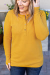 Michelle Mae Harper Long Sleeve Henley - Mustard