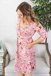 Michelle Mae Taylor Dress - Mauve Floral - Ella Lane Meet Taylor! She’s a classic, yet little flirty. This 3 / 4 sleeve