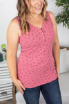 Michelle Mae Addison Henley Tank - Mauve Floral - Ella Lane Our is the softest base layering piece you’ll ever feel!