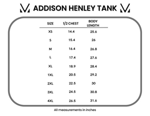 Michelle Mae Addison Henley Tank - Charcoal w/White Stripes
