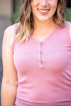 Michelle Mae Addison Henley Tank - Rose - Ella Lane Our is the softest base layering piece you’ll ever feel!